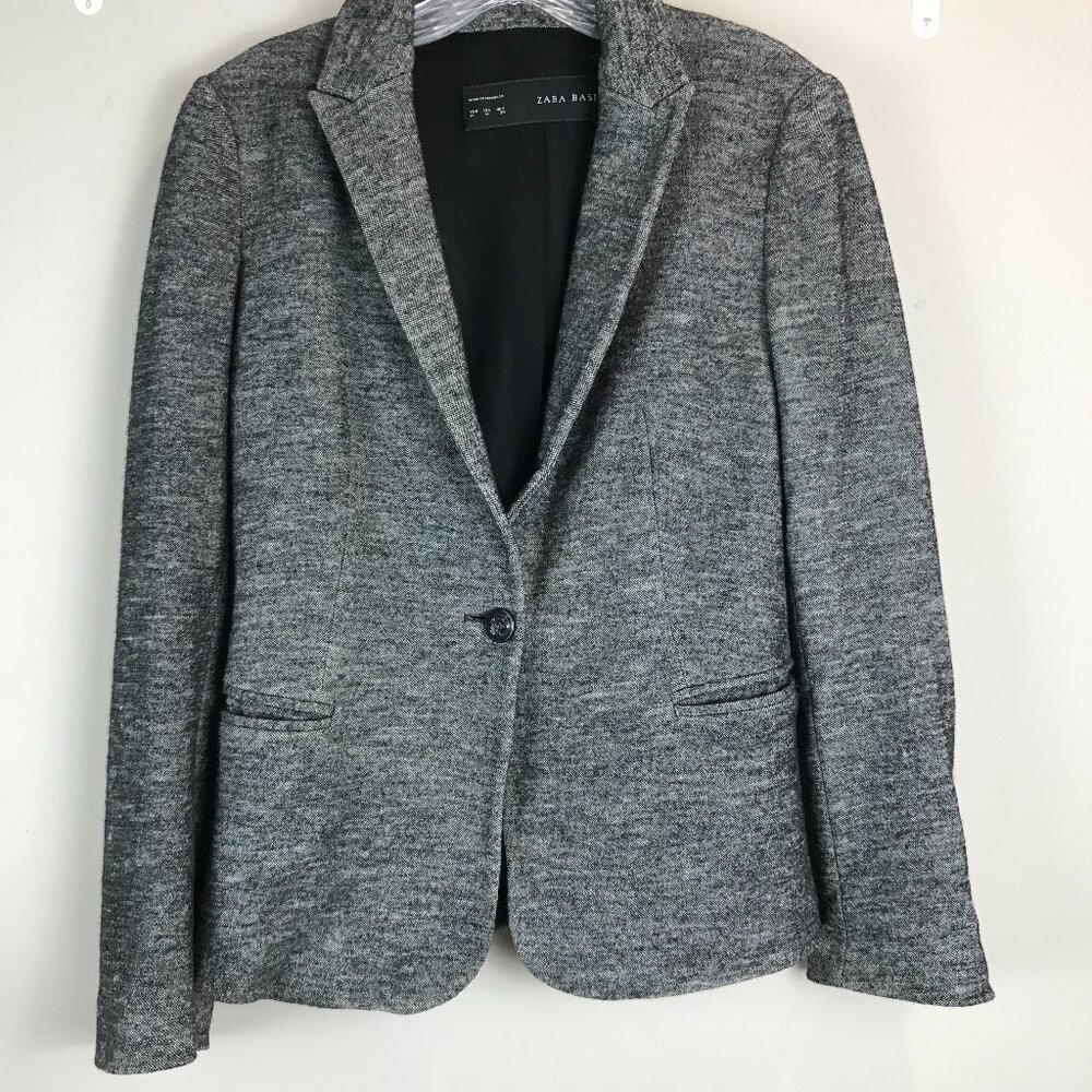 Zara Basic Blazer black/white tweed Size M